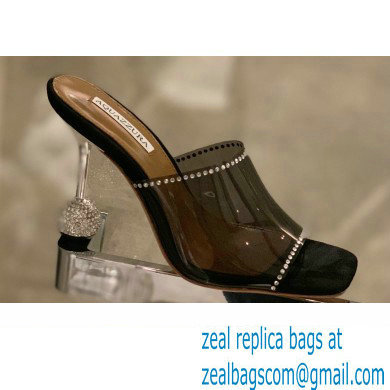 Aquazzura Heel 8.5cm PVC Secrets Mules Black 2022