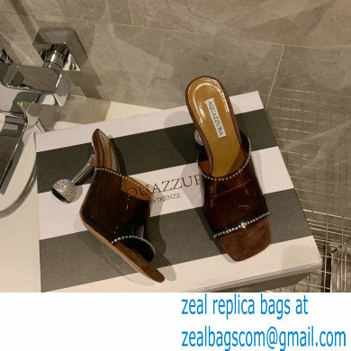 Aquazzura Heel 8.5cm PVC Secrets Mules Coffee 2022