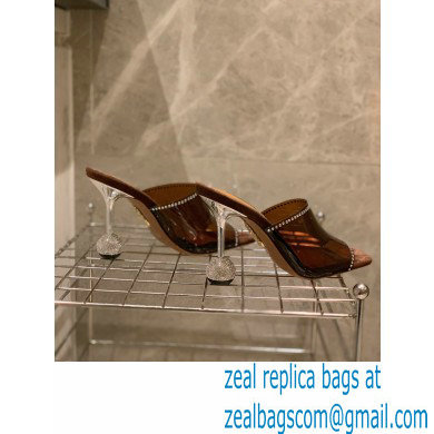 Aquazzura Heel 8.5cm PVC Secrets Mules Coffee 2022