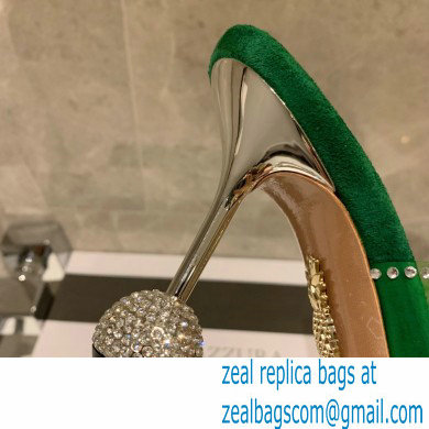 Aquazzura Heel 8.5cm PVC Secrets Mules Green 2022 - Click Image to Close