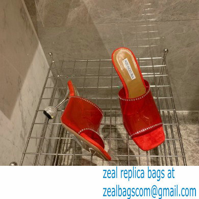 Aquazzura Heel 8.5cm PVC Secrets Mules Red 2022 - Click Image to Close