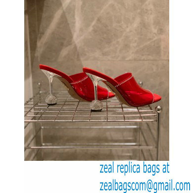 Aquazzura Heel 8.5cm PVC Secrets Mules Red 2022 - Click Image to Close