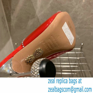 Aquazzura Heel 8.5cm PVC Secrets Mules Red 2022 - Click Image to Close