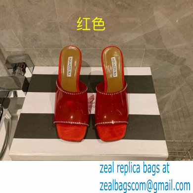 Aquazzura Heel 8.5cm PVC Secrets Mules Red 2022