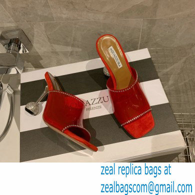 Aquazzura Heel 8.5cm PVC Secrets Mules Red 2022