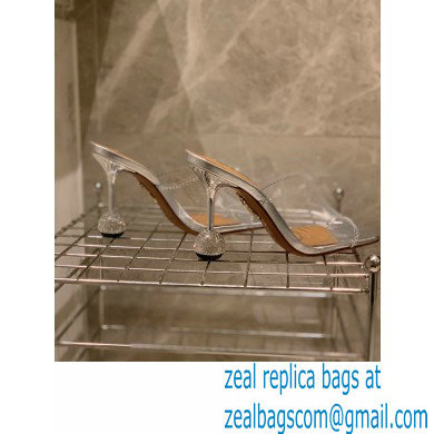 Aquazzura Heel 8.5cm PVC Secrets Mules Silver 2022