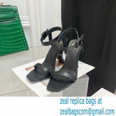 Balmain Heel 10.5cm Leather Ultima Sandals Black 2022