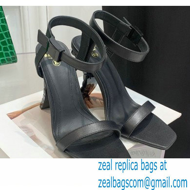 Balmain Heel 10.5cm Leather Ultima Sandals Black 2022