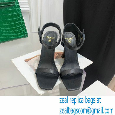 Balmain Heel 10.5cm Leather Ultima Sandals Black 2022