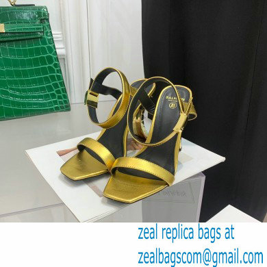 Balmain Heel 10.5cm Leather Ultima Sandals Gold 2022