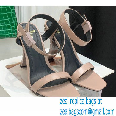 Balmain Heel 10.5cm Leather Ultima Sandals Nude 2022