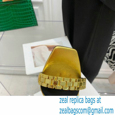 Balmain Heel 10.5cm Leather Ultima Sandals Patent Gold 2022