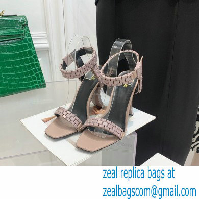 Balmain Heel 10.5cm Leather Ultima Sandals Patent Nude 2022