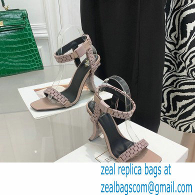 Balmain Heel 10.5cm Leather Ultima Sandals Patent Nude 2022