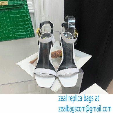 Balmain Heel 10.5cm Leather Ultima Sandals White 2022