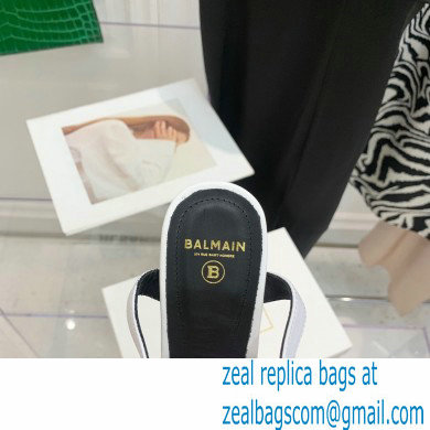 Balmain Heel 10.5cm Leather Ultima Sandals White 2022