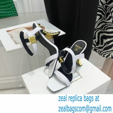 Balmain Heel 10.5cm Leather Ultima Sandals White 2022