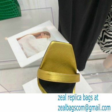 Balmain Heel 10.5cm Leather Uma Sandals Gold 2022
