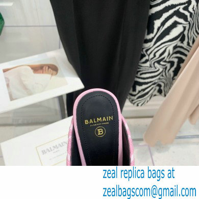 Balmain Heel 9.5cm Monogram Ulla Mules Pink 2022