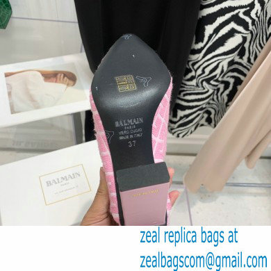 Balmain Heel 9.5cm Monogram Ulla Mules Pink 2022