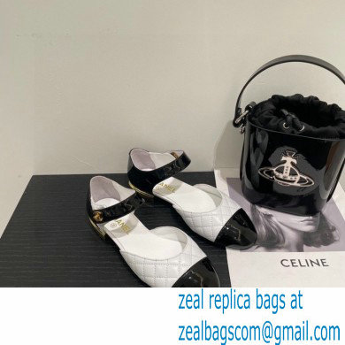 Chanel Patent Quilting Open Shoes White 2022