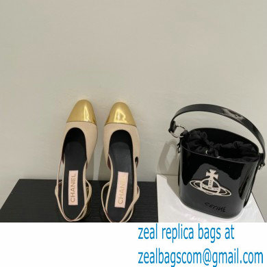 Chanel Slingbacks G31319 Beige/Gold 2022