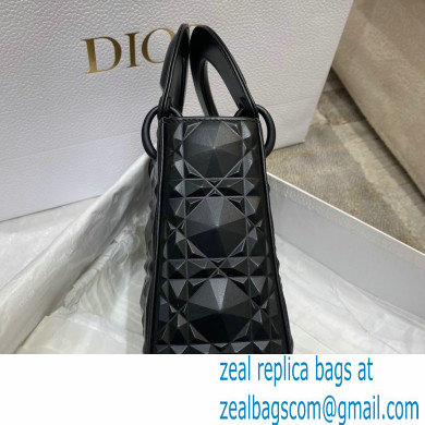 DIOR Black Cannage Calfskin with Diamond Motif MINI LADY DIOR BAG 2022 - Click Image to Close