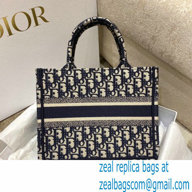 DiorBlue Oblique Jacquard Small Book Tote BAG 2022 - Click Image to Close