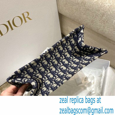 DiorBlue Oblique Jacquard Small Book Tote BAG 2022