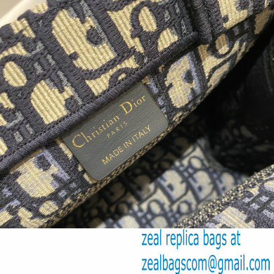 DiorBlue Oblique Jacquard Small Book Tote BAG 2022 - Click Image to Close