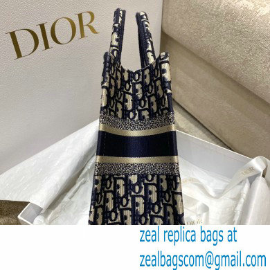 DiorBlue Oblique Jacquard Small Book Tote BAG 2022 - Click Image to Close