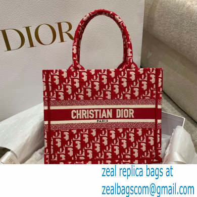 Dior Burgundy Oblique Jacquard NEW Small Dior Book Tote bag 2022