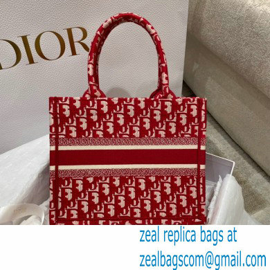 Dior Burgundy Oblique Jacquard NEW Small Dior Book Tote bag 2022 - Click Image to Close
