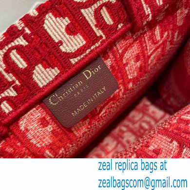 Dior Burgundy Oblique Jacquard NEW Small Dior Book Tote bag 2022 - Click Image to Close