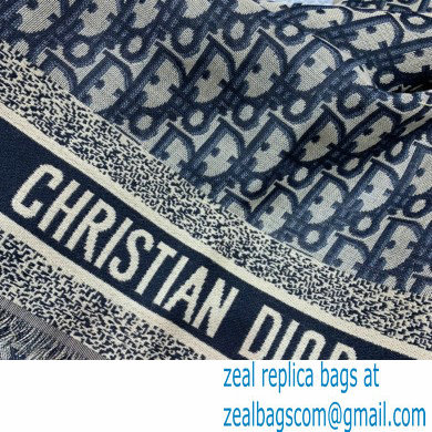 Dior Cashmere and Linen Oblique Shawl blue 2022