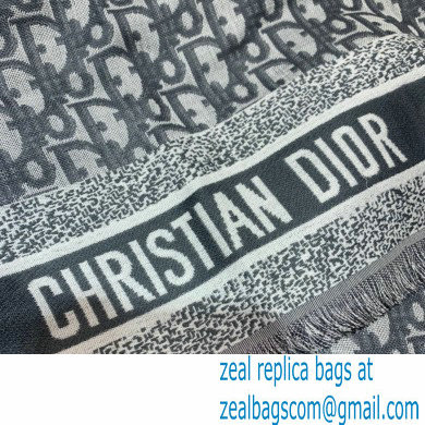 Dior Cashmere and Linen Oblique Shawl gray 2022 - Click Image to Close