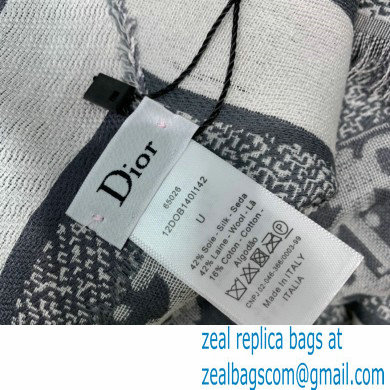 Dior Cashmere and Linen Oblique Shawl gray 2022 - Click Image to Close