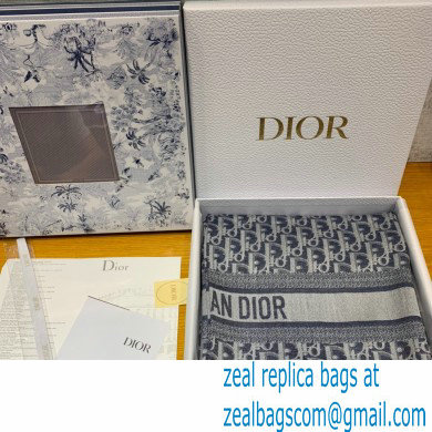 Dior Cashmere and Linen Oblique Shawl light gray 2022