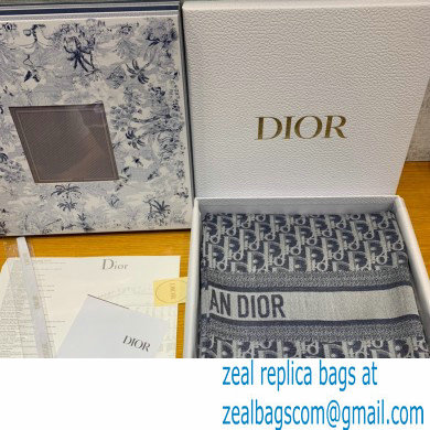 Dior Cashmere and Linen Oblique Shawl light gray 2022 - Click Image to Close