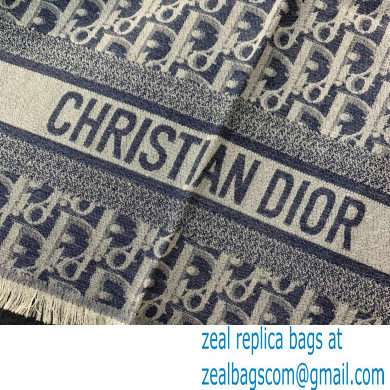 Dior Cashmere and Linen Oblique Shawl light gray 2022 - Click Image to Close