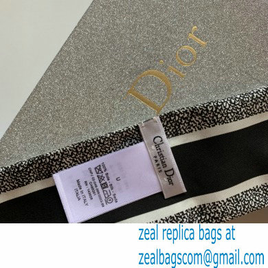 Dior black Des Vents and White Silk Twill 30 Montaigne Mitzah Scarf 2022 - Click Image to Close