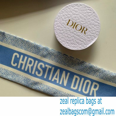 Dior blue Des Vents and White Silk Twill 30 Montaigne Mitzah Scarf 2022 - Click Image to Close