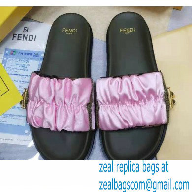 Fendi Feel Satin Slides Pink 2022