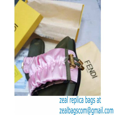 Fendi Feel Satin Slides Pink 2022