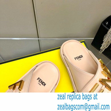 Fendi Fendigraphy Leather Slides Pink 2022