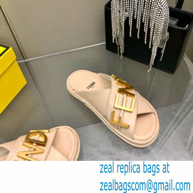 Fendi Fendigraphy Leather Slides Pink 2022