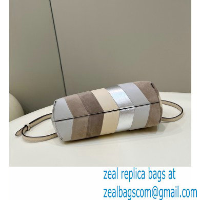 Fendi First Small Leather Bag Gray with silver and light brown inlay 2022 - Click Image to Close