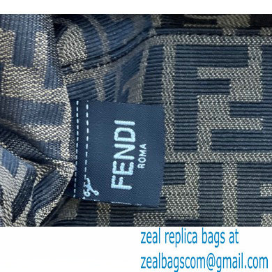 Fendi First Small Suede Bag Gray with Karligraphy Embroidery 2022