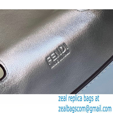 Fendi leather Cookie Mini Hobo Bag Light Blue 2022 - Click Image to Close