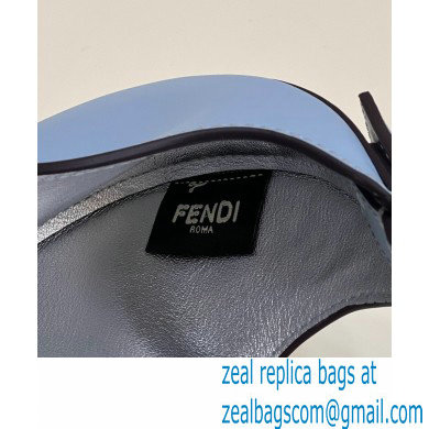 Fendi leather Cookie Mini Hobo Bag Light Blue 2022 - Click Image to Close